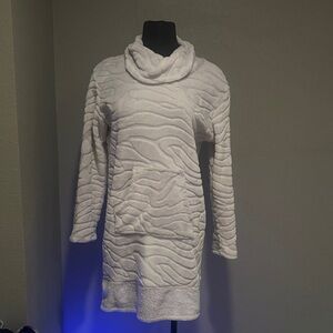 Anne Klein White Cowl Neck Textured cozy pullover